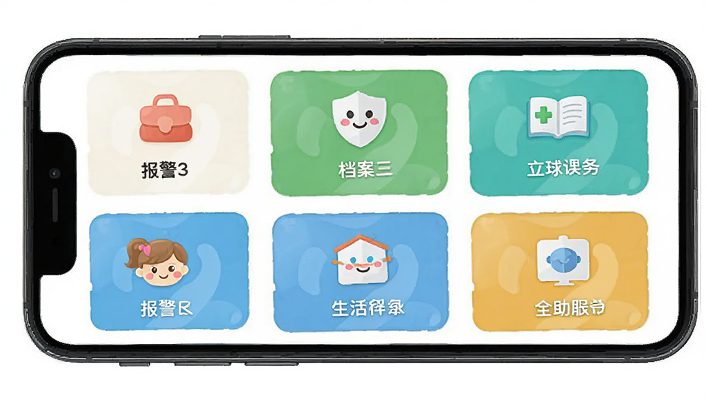 ȫ��������APP��ҳ���ܲ���չʾ������Ϊ�ֻ���Ļ���ֱ��������������õ�ģ����ڣ������������У��Ű����룬��������Ѻã�ϸ�ڰ�����ͯ��ȫ����ͼ�꣬���ʸ���ɾ��޶���Ԫ��