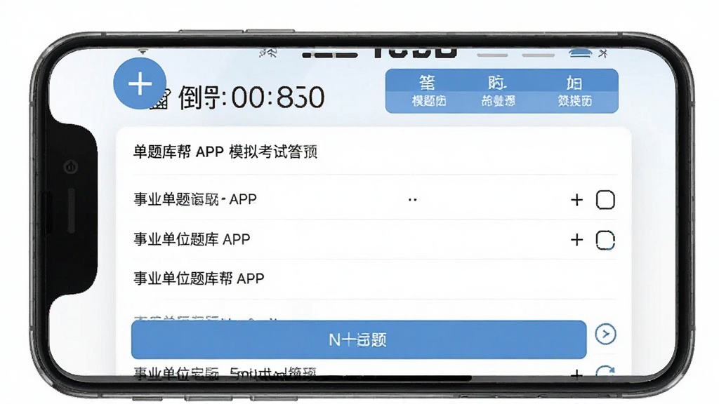 ��ҵ��λ���� APP��ģ�⿼�Խ����ͼ������Ϊ�ֻ���Ļ�������Ϸ���ʾ����ʱ����⿨���м�Ϊ��Ŀѡ��·�Ϊ��һ�ⰴť�����������࣬ϸ�����������ʸɾ����޶���Ԫ��