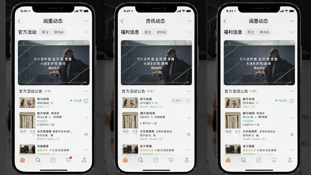 ��īȦAPP��Ѷ��̬ҳ���ͼ��չʾ�ٷ������͸�����Ϣ�б�����Լ�������ֻ���Ļ���沼�֣���η����޶���Ԫ�أ����廭��