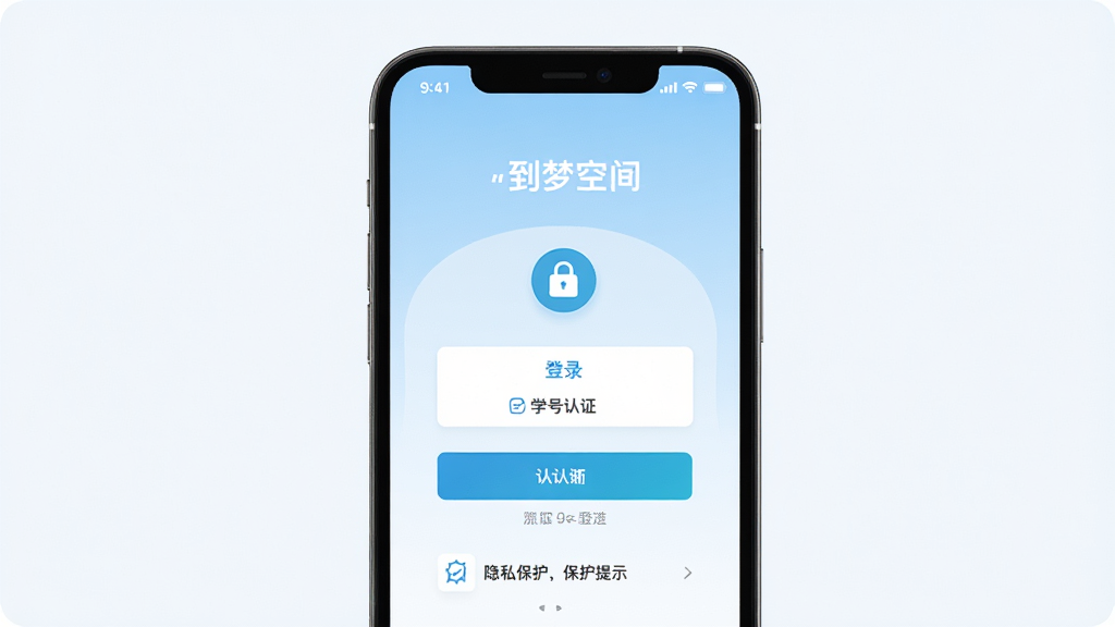 ���οռ�APP��ȫ��¼����չʾѧ����֤����˽������ʾ����������Ϊ�ֻ���Ļ�����־��У��Ű��࣬�������ǳɫ��ϸ�ڰ�����¼�򡢰�ȫ��ͼ�ꡢ��֤��ʶ�����ʸ��壬�ɾ����޶���Ԫ��