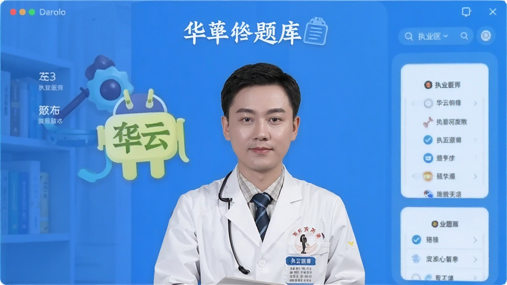 执业医师华云题库 安卓版 功能界面