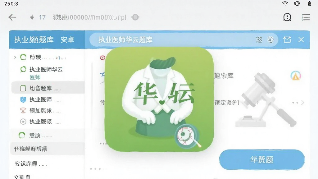 执业医师华云题库 安卓版 题库界面