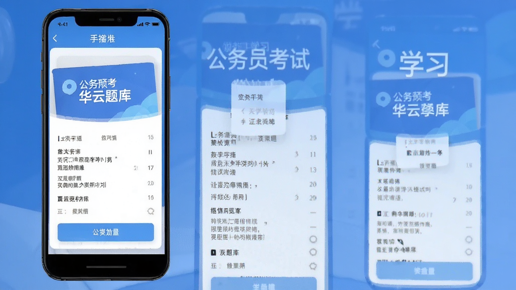 公务员考试华云题库 安卓版 手机学习界面