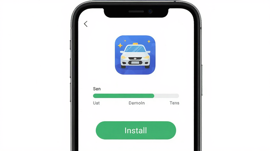 ˳����˳���APP��װ���棬����Ϊ�ֻ���Ļ��ʾ��װ�����������־��У��Ű��࣬����ƽ����ϸ�ڰ���Ӧ��ͼ��Ͱ�װ��ť�������������ɾ����޶���Ԫ��