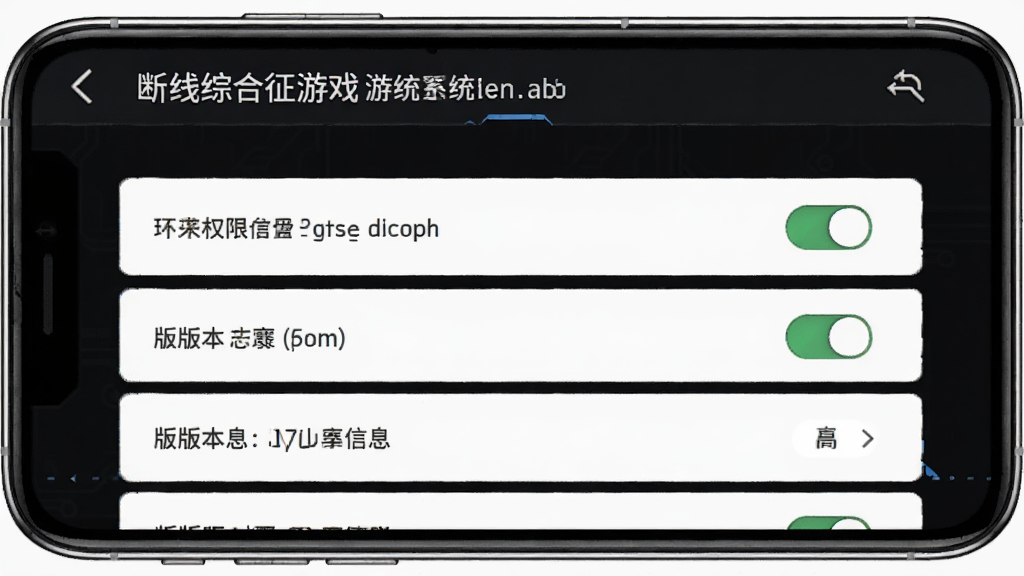 �����ۺ�����Ϸϵͳ���ý��棬�ֻ���Ļ��ʾȨ�޹����б�������Ϊ���¹����б������Ϊ��ɫ�Ƽ��磬ϸ�ڰ����洢Ȩ�޿�����汾��Ϣ�������������ɾ����޶���Ԫ��