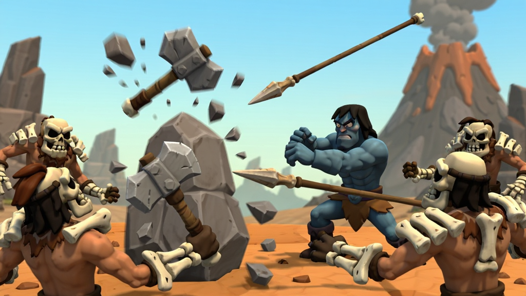 ʯͷ�͹�ͷս���������޿���ʷǰ��Ұ��������ǲ�����˽�ս������չʾʯ�������ͳ�ìͶ������������Ϊб��ս���ӽǣ����Ϊ��ʽ��ͨ��Ⱦ��ϸ�ڰ����ɽ�����ʯ���������ϵĹ��ƻ��ס������еĻ�ɽ�������������ɾ����޶���Ԫ��