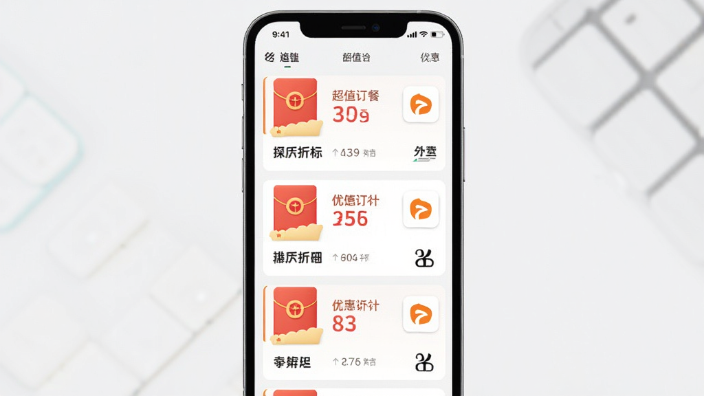 ������ֵ�����Żݾۺ�ҳ�棬����Ϊ�ֻ�����չʾ�������ƽ̨�ۿۿ�Ƭ������Ϊ�����б����Ű����룬����Լ����ϸ�ڰ������ͼ�ꡢ�ۿ����ֺ�ƽ̨��ʶ�������������ɾ����޶���Ԫ��