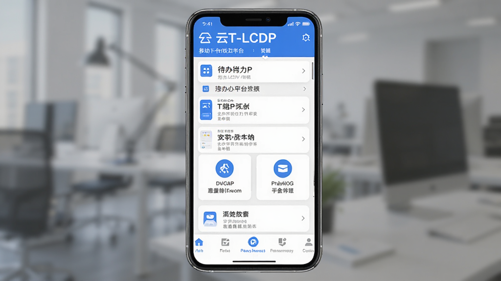 ��T-LCDP�ƶ�����ƽ̨�����棬����Ϊ�ֻ���Ļչʾ�����б��빦��ͼ�꣬���־��У��Ű�����������Լ����ϸ�ڰ�����ɫ����ɫ����Ƭʽ���֡��ײ������������ʸ��壬�ɾ����޶���Ԫ��