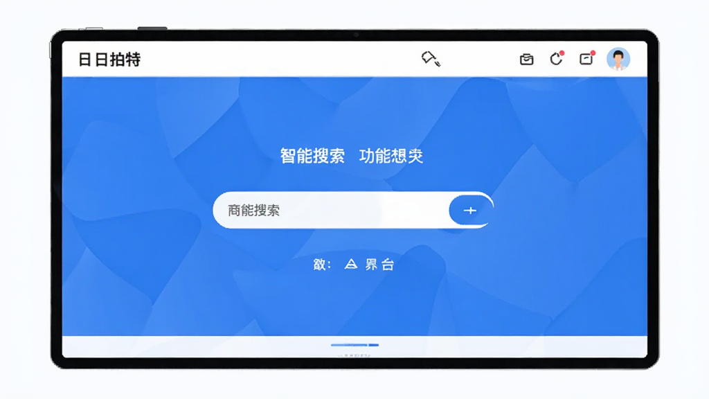 日拍特 商品分类 智能搜索 功能界面
