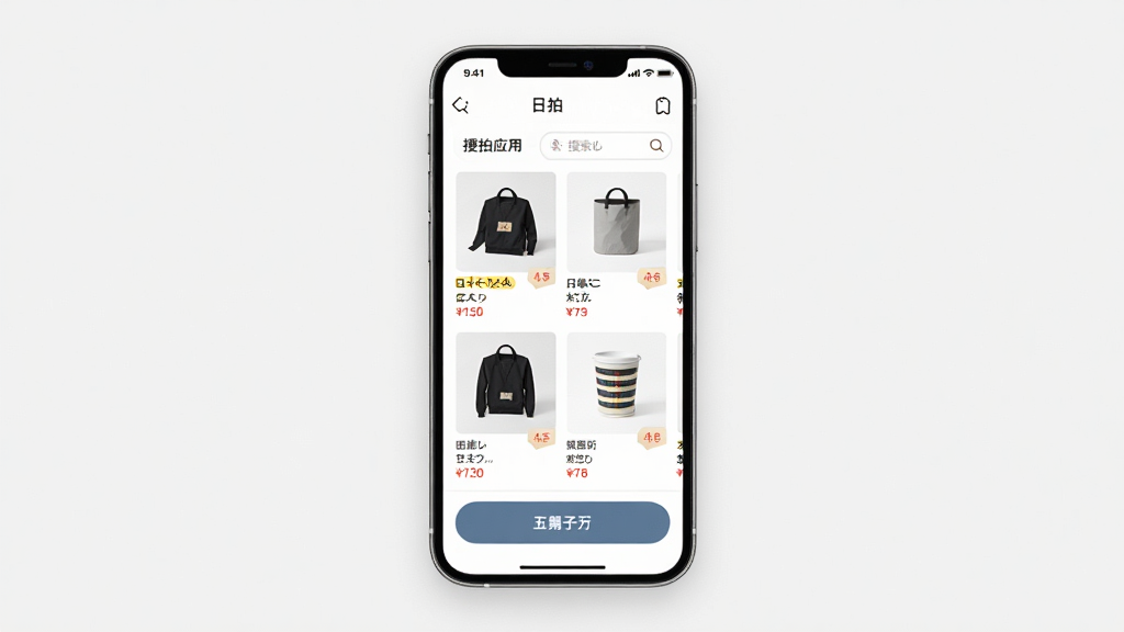 日拍特应用界面展示,主体为手机屏幕中显示日本商品列表与翻译按钮,布局居中,排版清晰,风格简约现代,细节包含商品缩略图、价格标签与搜索框,画质高清,干净,无多余元素