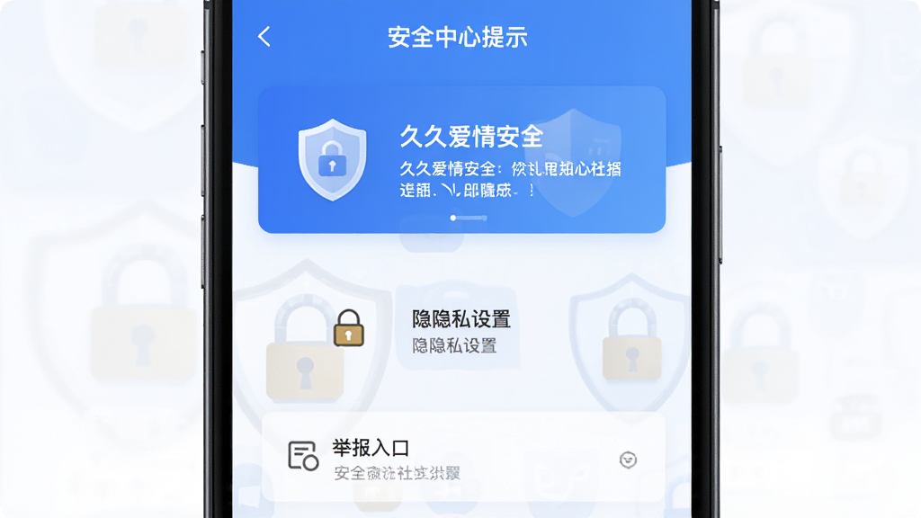 �þð��鰲ȫ�罻��ʾ���棬����Ϊ�ֻ���Ļ����ʾ��ȫ����ҳ�棬����Ϊ���½ṹ���Ϸ�Ϊ��ȫ��ʾ������·�Ϊ�ٱ���ں���˽����ѡ��Ű����࣬���Ϊ��ˬ��Լ����ɫ����ȫ���棬ϸ�ڰ�������ͼ�ꡢ���ܱ�ʶ����ʾ���֣����ʸ��壬�ɾ����޶���Ԫ��