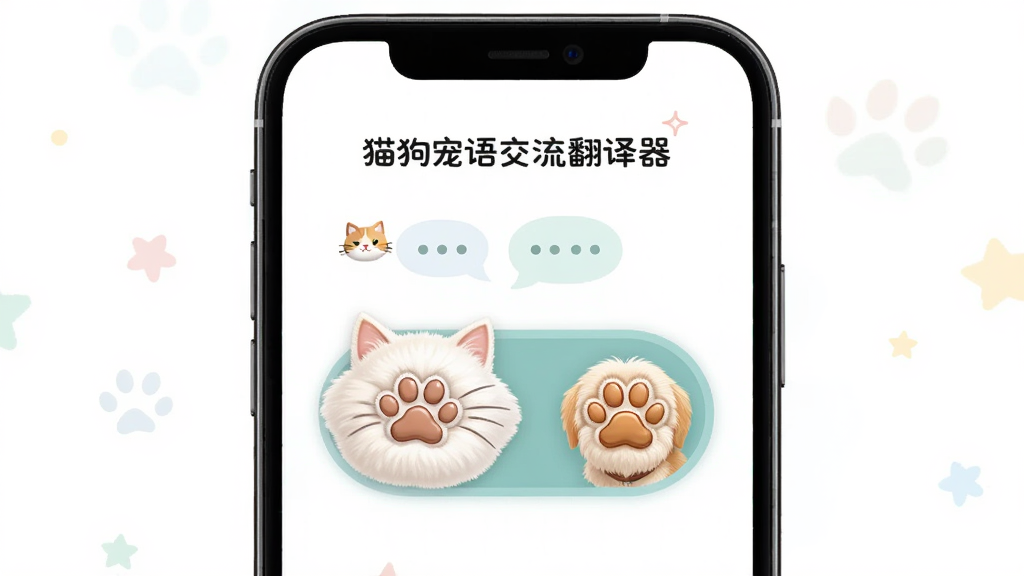 һ����Ϊ��è�����ｻ�������������ֻ�Ӧ�ý��棬�������ֻ���Ļչʾè��͹����Ի�ģʽ�л���ť������Ϊ����չʾ���Ű��࣬���Ϊ��ͨ�ɰ���ϸ�ڰ���ë���׵�èצ�͹�צͼ�꣬���ʸ��壬�ɾ����޶���Ԫ��