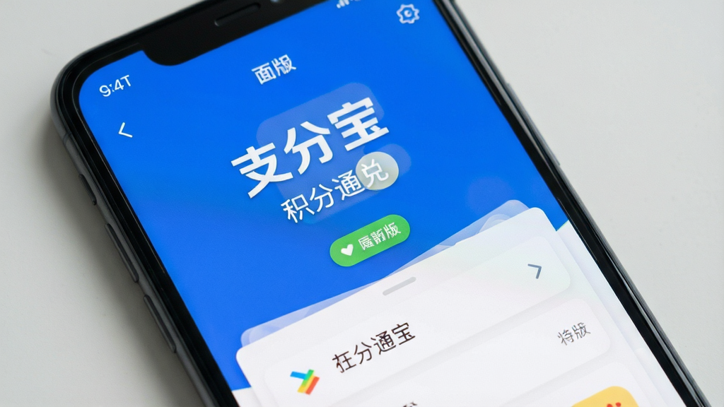 支分宝 积分通兑 安卓版 界面展示 手机屏幕 简洁 干净 无多余元素 高画质