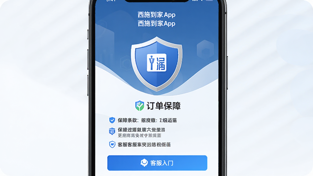 ����Ϊ��ʩ����APP�Ķ�������ҳ�棬����Ϊ�ֻ���Ļ��д���Ű�ͻ����ȫ����ͼ�꣬���Ϊ����ȫ�磬ϸ�ڰ�����������Ϳͷ���ڣ������������ɾ����޶���Ԫ�ء�