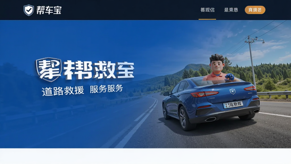 帮车宝 道路救援 服务页面