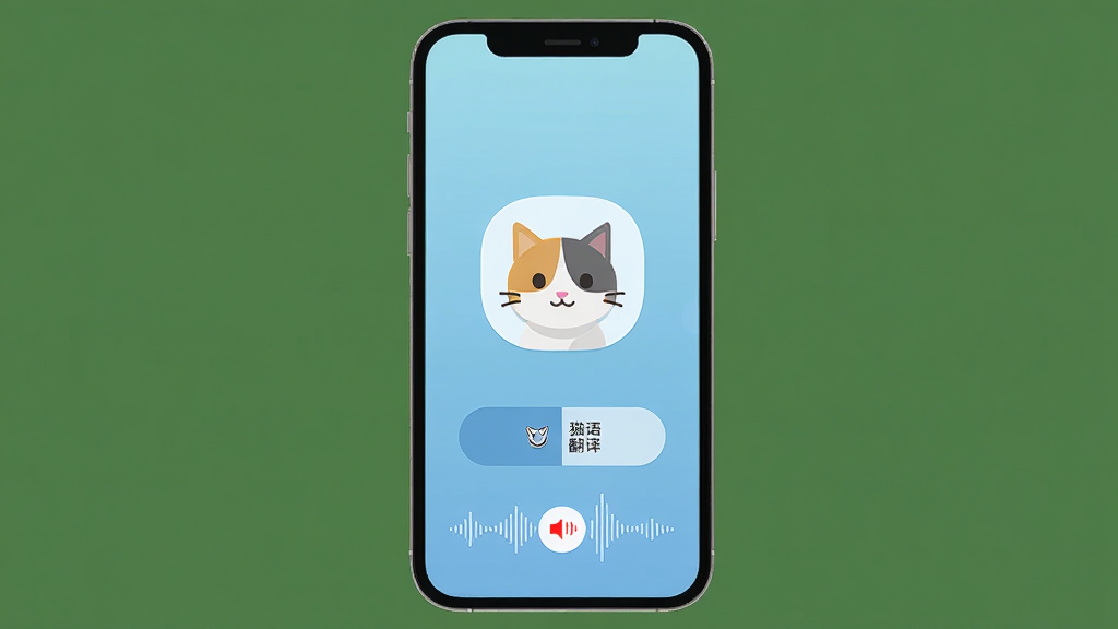 ��è��������APP�����棬չʾè�﷭�밴ť��¼�����Σ��ֻ���Ļ������è��ͼ�꣬����ǳ��ɫ���䣬����ƽ����񣬻���ɾ��޶���Ԫ�أ����廭��