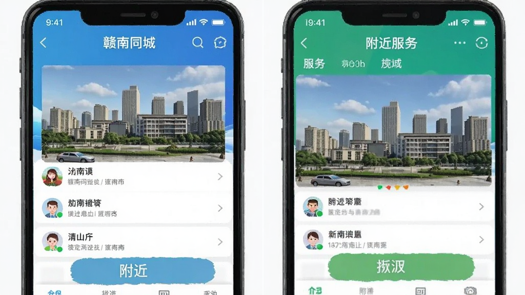 赣南同城 安卓版 附近服务页面
