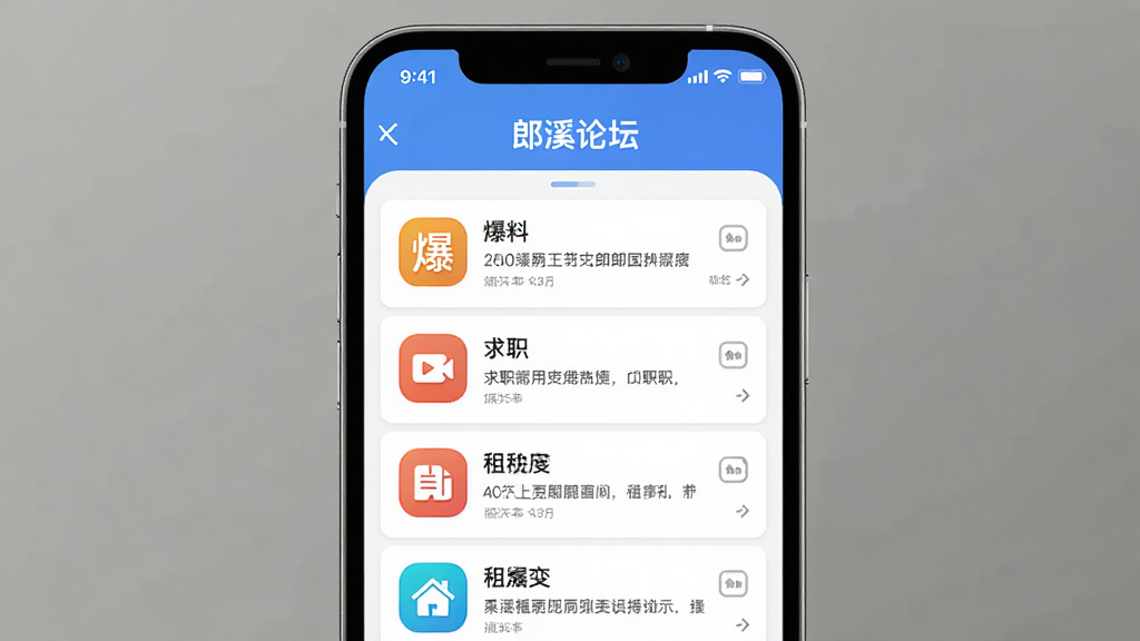��Ϫ��̳APP����չʾ������Ϊ�ֻ���Ļ��ʾ������Ѷ�б������־��У��Ű�����������ִ���Լ��ϸ�ڰ������ϡ���ְ���ⷿͼ�꣬���ʸɾ��޶���Ԫ��