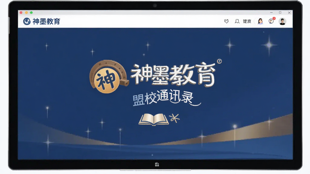 神墨教育 盟校通讯录 界面
