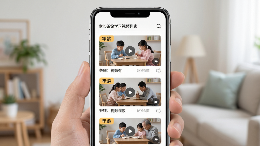 �ҳ����ѧϰ��Ƶ�б�ҳ�棬�ֻ�����չʾ������Ƶ��Ƭ������Ϊ�ֻ���Ļ�������������У��Ű����룬�����ˬǳɫ��ϸ�ڰ��������ǩ����Ƶ���棬�����������ɾ����޶���Ԫ��