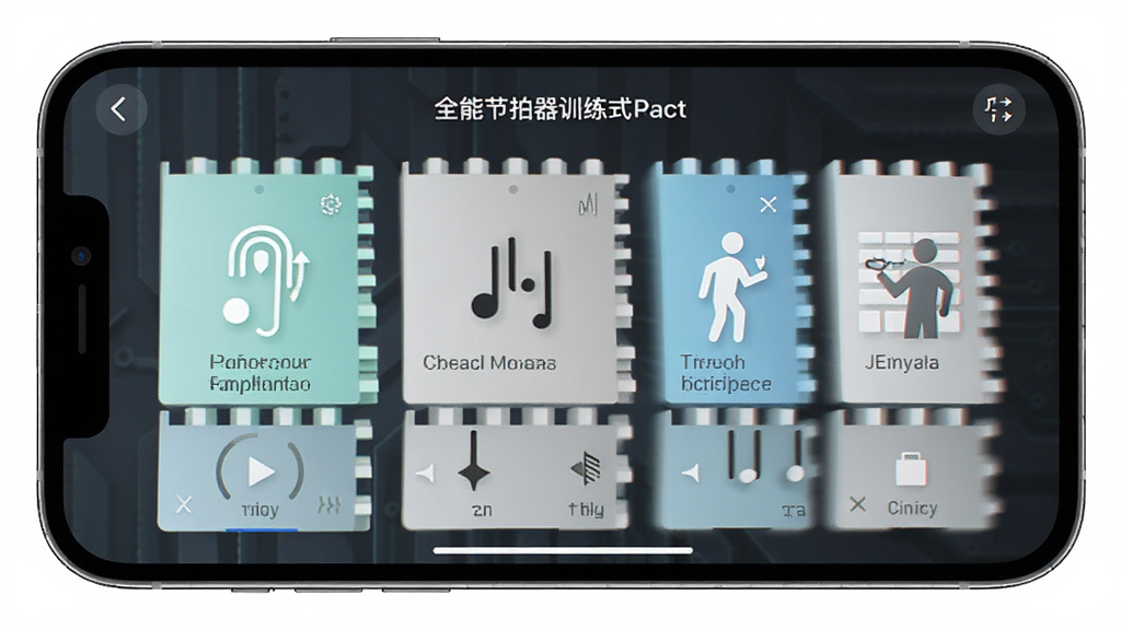 ȫ�ܽ�����ѵ��ģʽ���棬����Ϊ�ֻ���Ļ��ʾѵ��ģʽѡ��ҳ�棬���ַ������У��Ű����룬������¿Ƽ��У�ϸ�ڰ�������ģ�¡����Ͻ��ġ�������ϰ��ͼ�갴ť�����ʸ���ɾ��޶���Ԫ��