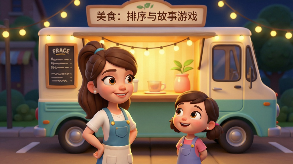 ��ʳ�������������Ϸ�����棬������Ů������վ�ڷ��º�Ĳͳ�ǰ��ů��ɫ�ƹ⣬��ͨ��񣬸ɾ��޶���Ԫ�أ����廭��