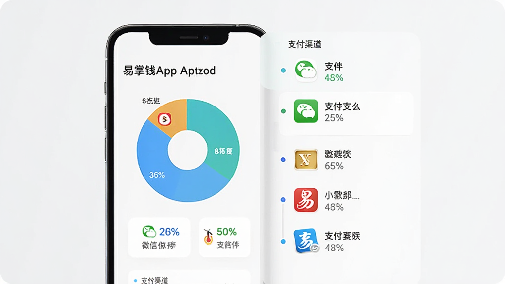 ����ǮAPP���ʽ����ҳ�棬����Ϊ�ֻ���Ļ��ʾ��״ͼ��֧�������б�������Ϊ���ҷ������Ű�ֱ�ۣ����Ϊ�ִ���Լ�磬ϸ�ڰ���΢��֧������ͼ��Ͱٷֱ����ݣ����������ɾ��޶���Ԫ��