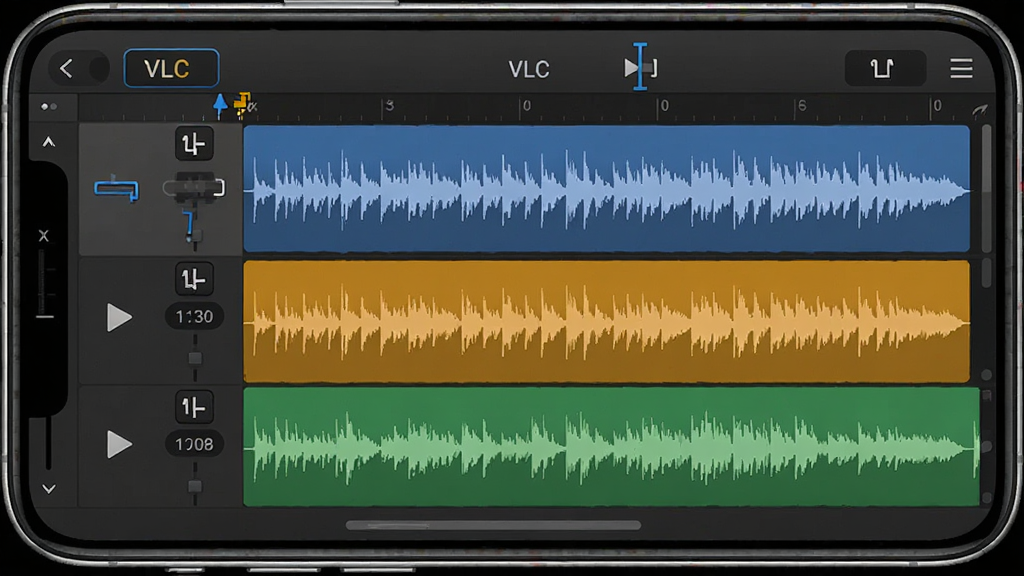 VLC��Ѹ�ʽת����Ƶ�༭���棬����Ϊ�ֻ���Ļչʾ������Ƶ���Σ��������·ֲ㣬�Ű����������רҵ���߸У�ϸ�ڰ����ü��ֱ��������ť�����ʸ��壬�ɾ����޶���Ԫ��