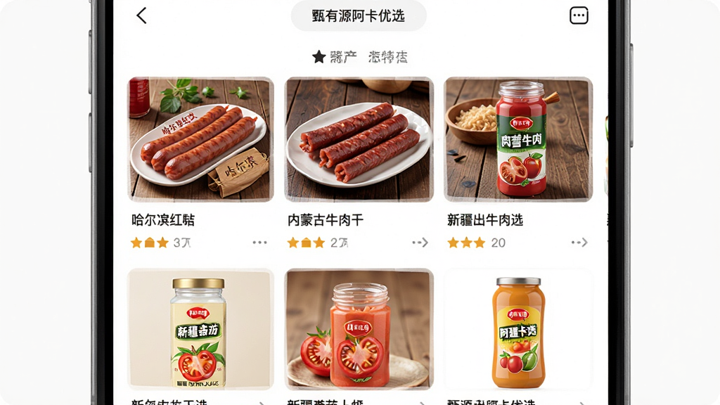 ����Դ������ѡ Ӧ�ý���չʾ������Ϊ�ֻ���Ļ��ʾ�ز���Ʒ�б������־��У��Ű��࣬�������������ϸ�ڰ����������쳦�����ɹ�ţ��ɡ��½�����֭����ƷͼƬ�����ʸ��壬�ɾ����޶���Ԫ��