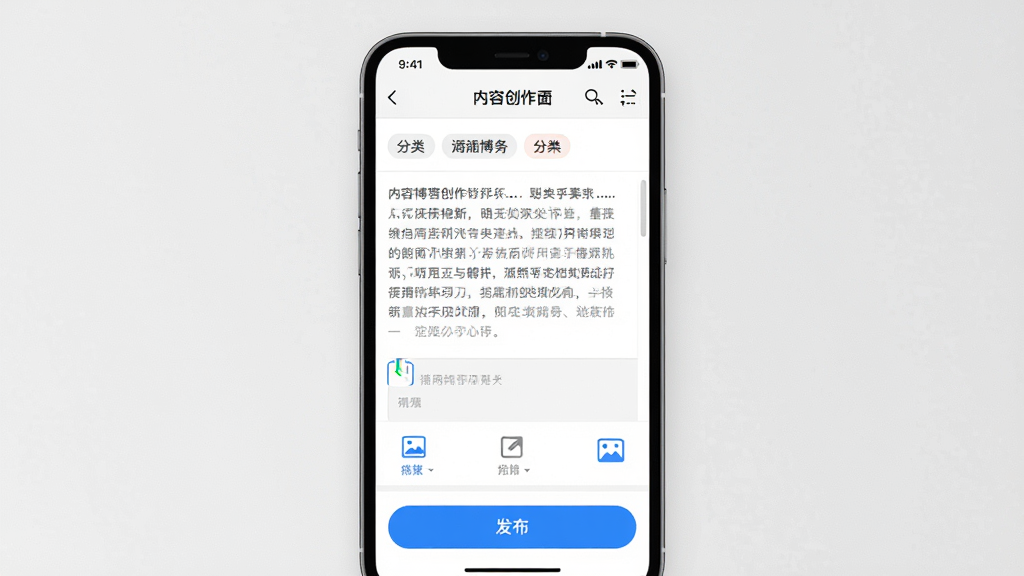 �ƺ�app���ݴ�������չʾ������Ϊ�ֻ���Ļ����ʾ���ͱ༭ҳ�棬�����Ϸ��������·����ı༭�����Ű������������ʵ�ã�ϸ�ڰ��������ǩ��ͼƬ���밴ť��������ť�����ʸ��壬�ɾ����޶���Ԫ��