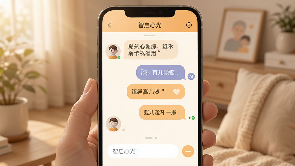�����Ĺ�APP���ܶԻ������ͼ���ֻ���Ļ��ʾ��ܰ�����촰�ڣ��û���AI���������ڽ����������գ����������͵�ůɫ�������ּ�������������Ի����ݺ�����򣬷����ܰ�ִ��������������ɾ��޶���Ԫ��