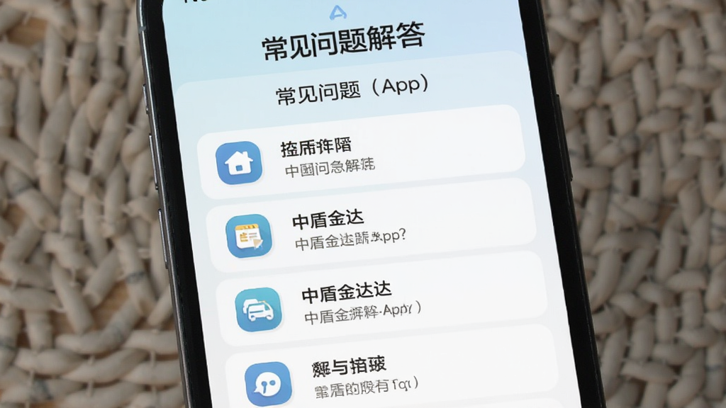 �жܽ��App����������ҳ�棬�ֻ�����չʾFAQ�б�������ǳɫ��������ƽ��ͼ�꣬�����������߻��ʣ��޶���װ��