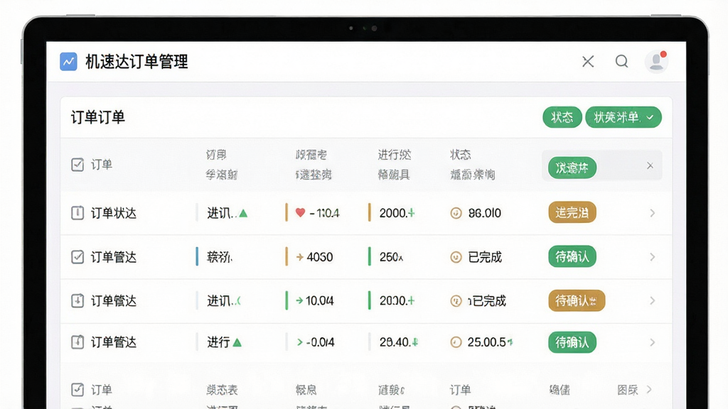 ���ٴﶩ������ҳ�棬����Ϊ�����б���״̬��ǩ�������������У��Ű��࣬�����ˬǳɫ��ϸ�ڰ��������С�����ɡ���ȷ�ϵ�״̬��ʶ�����ʸ��壬�ɾ����޶���Ԫ��