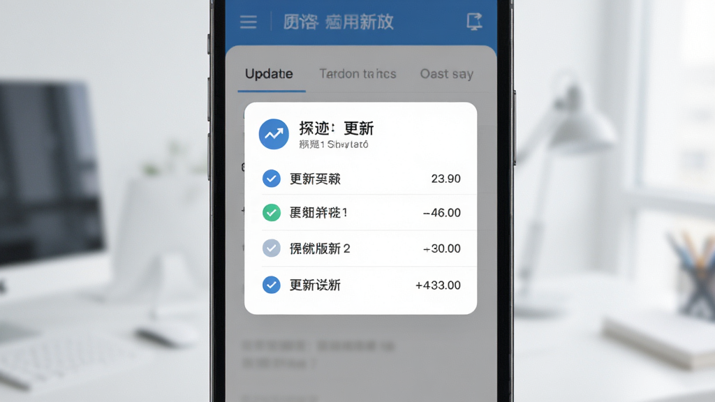 ̽��Ӧ�ø��½��棬����Ϊ�ֻ���Ļ��ʾ�汾������־����������Ϊ���п�Ƭʽ���Ű�Ϊ������б���Ŀ�����Ϊ��ˬǳɫ����磬ϸ�ڰ�������ͼ����汾�ţ����������ɾ��޶���Ԫ��