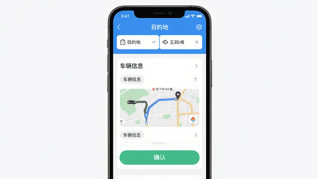 �ո���Ӧ�ý����ͼ������Ϊ�ֻ���Ļչʾ�˳��µ�ҳ�棬����Ϊ����Ŀ�ĵ�ѡ�������в�������Ϣ��д�����Ű������������Ϊ�ִ���ƽ����ƣ�ϸ�ڰ�����ͼ·��ʾ���ȷ�ϰ�ť�����ʸ���ɾ��޶���Ԫ��