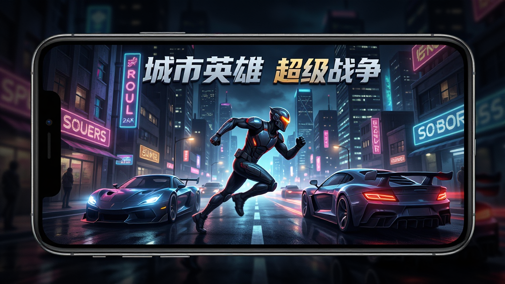 ����Ӣ�۳���ս����Ϸ�����棬����Ϊ�ֻ���Ļչʾ����ҹ�����ɫ���ܻ��棬���־��У��Ű��࣬���дʵ��Ϸ����ͼ��ϸ�ڰ����޺�ơ���¥������Ԫ�أ����ʸ��壬�ɾ����޶���Ԫ��