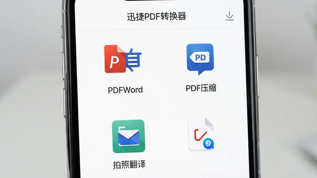 Ѹ��PDFת����App��ҳ���ܽ���չʾ���ֻ���Ļ����ʾPDFתWord��PDFѹ�������շ����ͼ�꣬����Ϊ����ɫ���������룬����ִ�����ϸ�����������ʸɾ����޶���Ԫ��