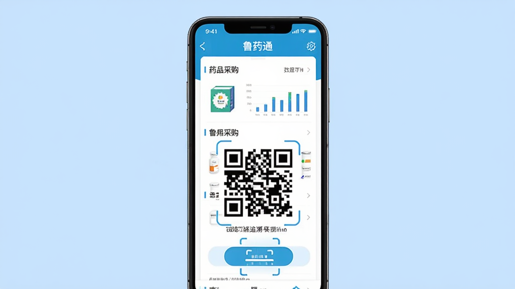 ³ҩͨ Ӧ�ý���չʾ������Ϊ�ֻ���Ļ��ʾҩƷ�ɹ��б���׷�ݶ�ά�룬����Ϊ�����ֻ�������ǳ���������Ű������������Ϊ��ƽ���Ƽ�����磬ϸ�ڰ���ҩ��ͼ�ꡢ����ͼ����ɨ�谴ť�����ʸ��� �ɾ� �޶���Ԫ��