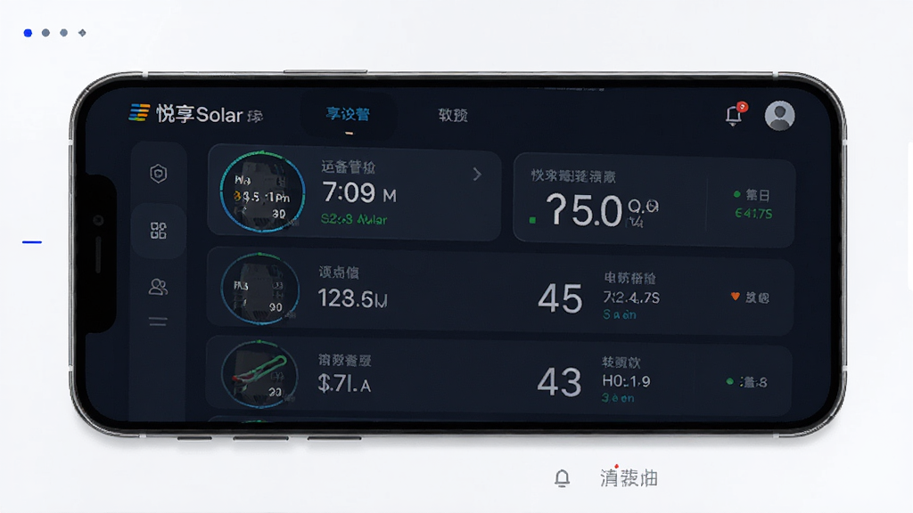 ����Solar�����豸�������棬�ֻ���Ļչʾ��������в����б�����������������ָ��ͻ�����ִ��Ƽ���UI���ϸ�ڷḻ�������������ɾ��޶���Ԫ��