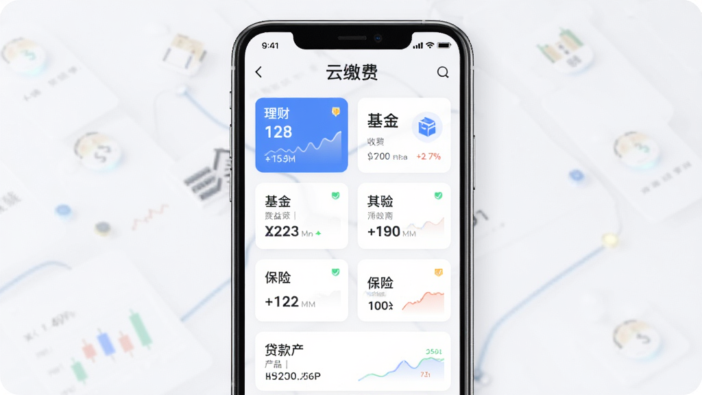 �ƽɷ�APP�Ƹ�������棬����Ϊ�ֻ���Ļչʾ���ơ����𡢱��ա������Ʒ�б�������Ϊ�����ֻ�ģ�ͣ��Ű�������������ִ��Ƽ��У�ϸ�ڰ������ƽɷѡ����ֱ�ʶ����Ʒ��Ƭ���������֣����ʸ��壬�ɾ����޶���Ԫ��