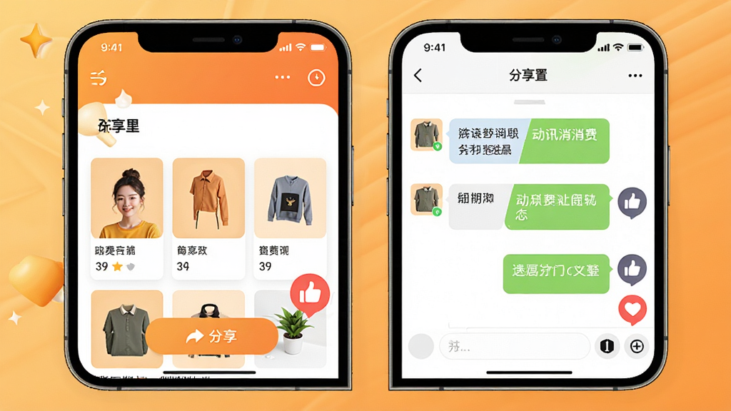��Ѷ�����罻����ͼ������Ϊ�ֻ���Ļ���̳������첢��չʾ���������ҷ������Ű����룬�����ů������ϸ�ڰ���������ť�Ͷ�̬����ͼ�꣬���ʸ��壬�ɾ����޶���Ԫ��