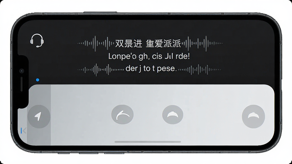 ��˵������˫��ʵʱ���빦�ܽ��棬����Ϊ�ֻ���Ļ��ʾ��Ӣ˫��ͨ����Ļ������Ϊ���·������Ű����������Ϊ�ִ��Ƽ���UI��ϸ�ڰ�������ͼ����������������ʸ��壬�ɾ����޶���Ԫ��