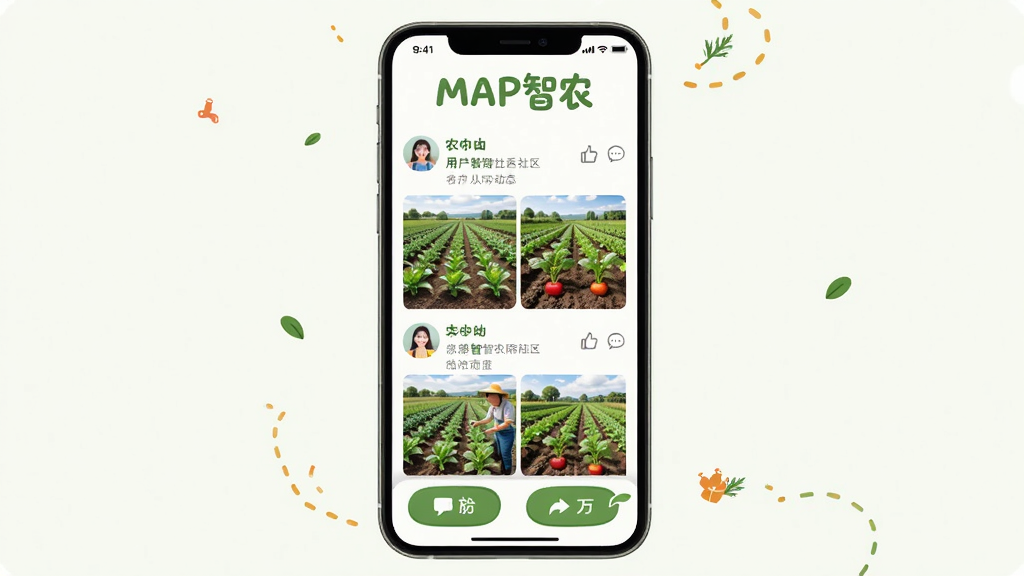 MAP��ũ���������ҳ�棬�������ֻ�������ʾ�û���̬��ũ����Ƭ������Ϊ������MAP��ũ�����⣬�м���Ϣ�����ײ�������ť���Ű���ã����������Ȼ��ϸ���е�������ͼ���������Ƭ�����������ɾ����޶���Ԫ��
