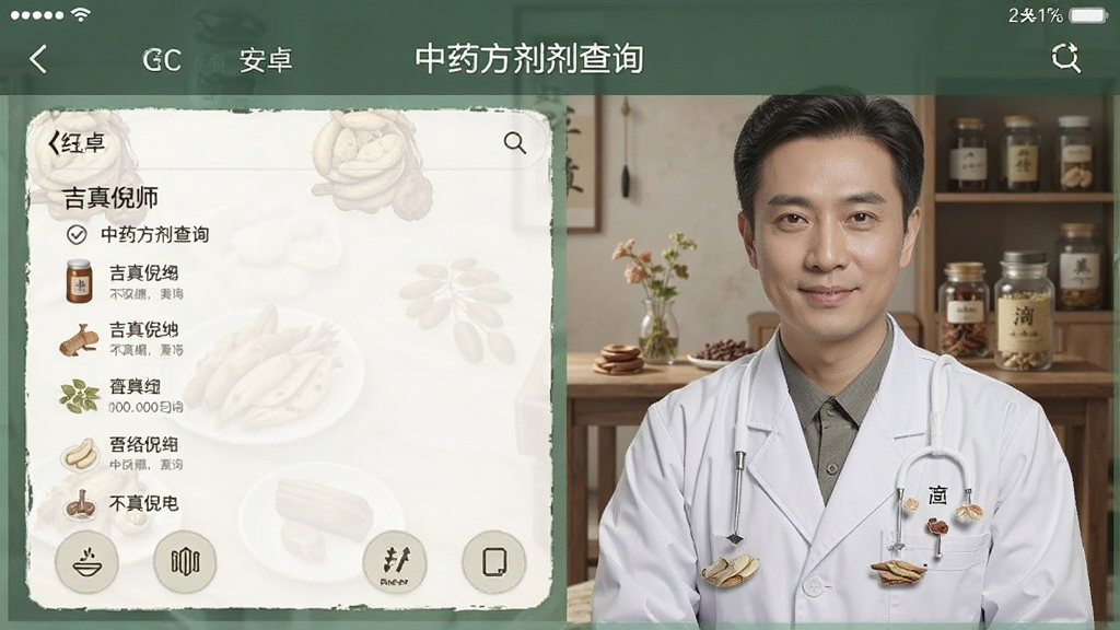 吉真倪师 安卓版 中药方剂查询界面