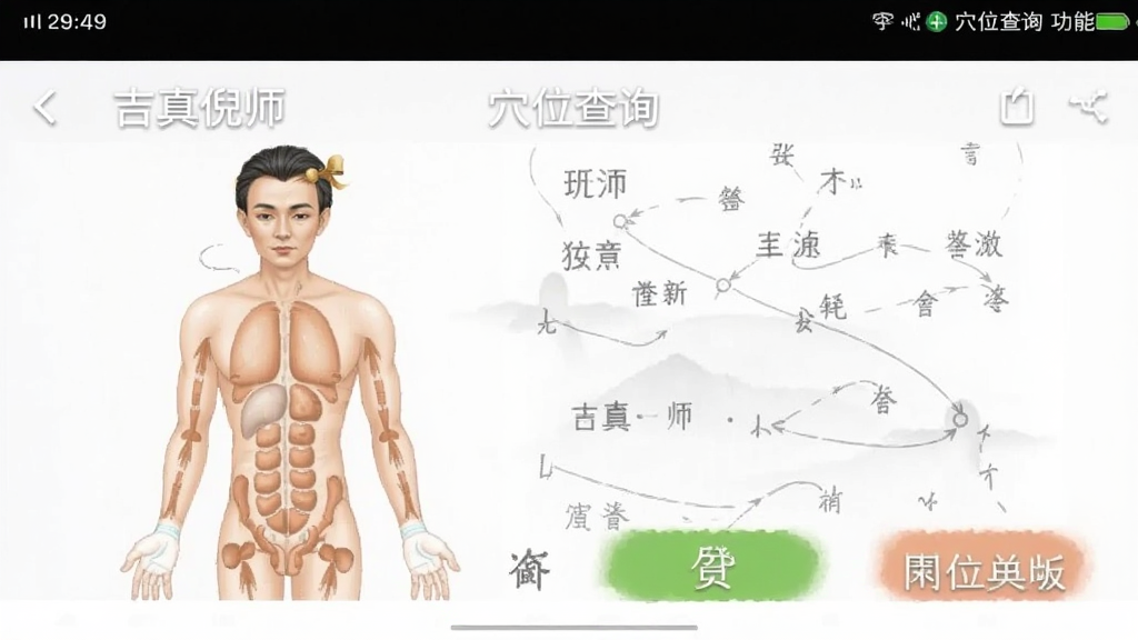 吉真倪师 安卓版 穴位查询功能截图