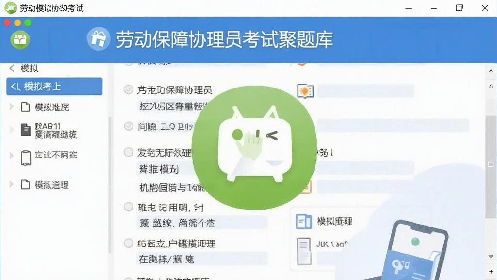 劳动保障协理员考试聚题库 安卓版 模拟考试界面