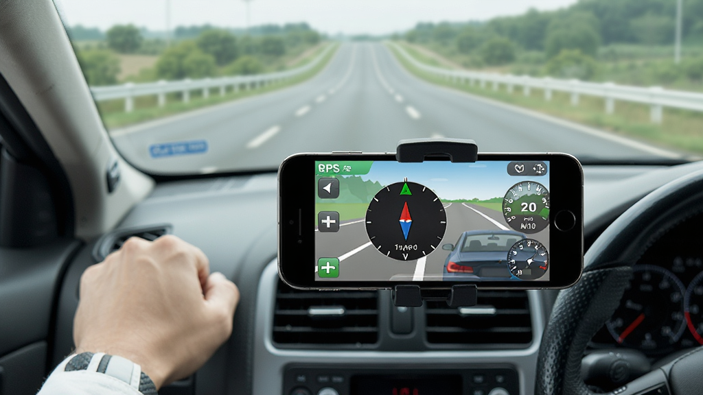 GPS���ӹ��ڳ���ʹ�ó������ֻ��̶���֧���ϣ���Ļ��ʾ���̺ͳ��٣���ʻԱǰ����·���������дʵ�����ʸɾ�