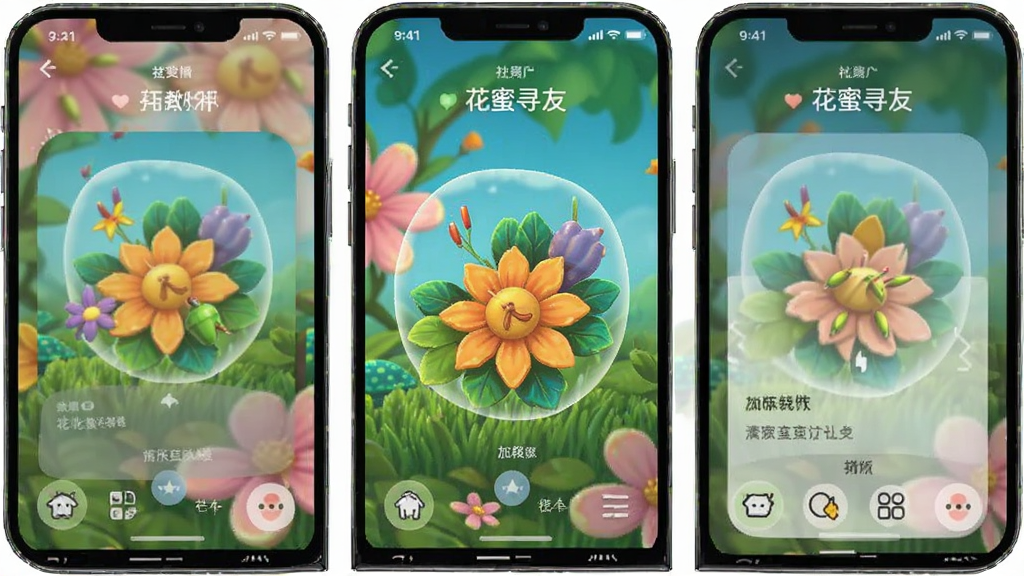 花蜜寻友 安卓版 社交软件界面