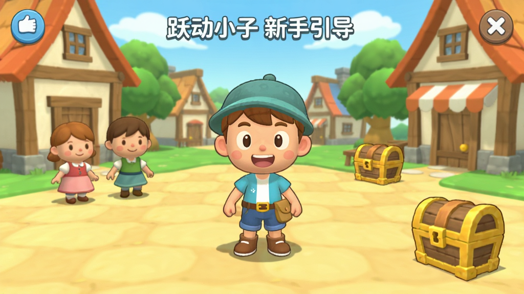 Ծ��С�������������棬��ͨ���Ľ�ɫվ�ڴ�ׯ�㳡����Χ��NPC�ͱ��䣬UI��࣬ɫ�����£��ɾ��޶���Ԫ��