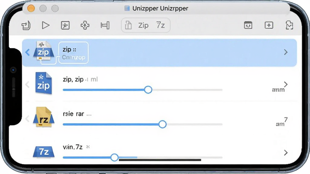 ��ѹ��Unizpper�ļ��������������ͼ������Ϊ�ֻ���Ļչʾѹ�����б�������Ϊ���½ṹ���Ű����룬����Լ�Ƽ��磬ϸ�ڰ���zip��rar��7z��ʽͼ��ͽ������������������ɾ��޶���Ԫ��
